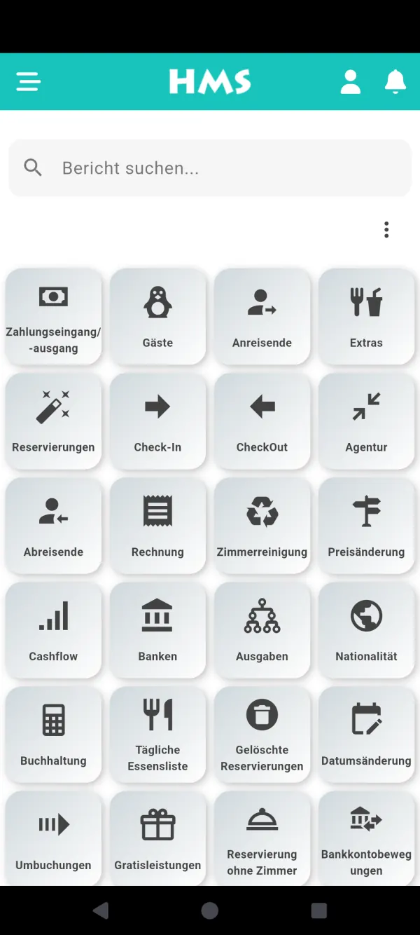HMS Flow App auf Android-Smartphone — Jeder Bericht griffbereit