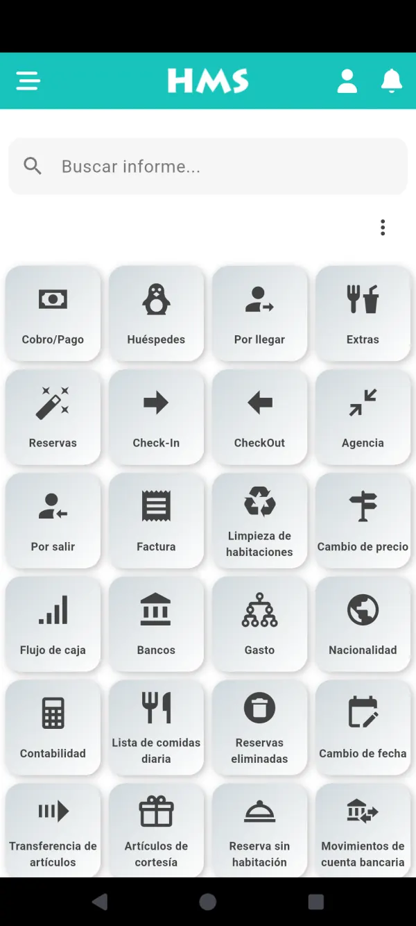 Aplicación HMS Flow en Teléfono Android — Todos los informes a mano