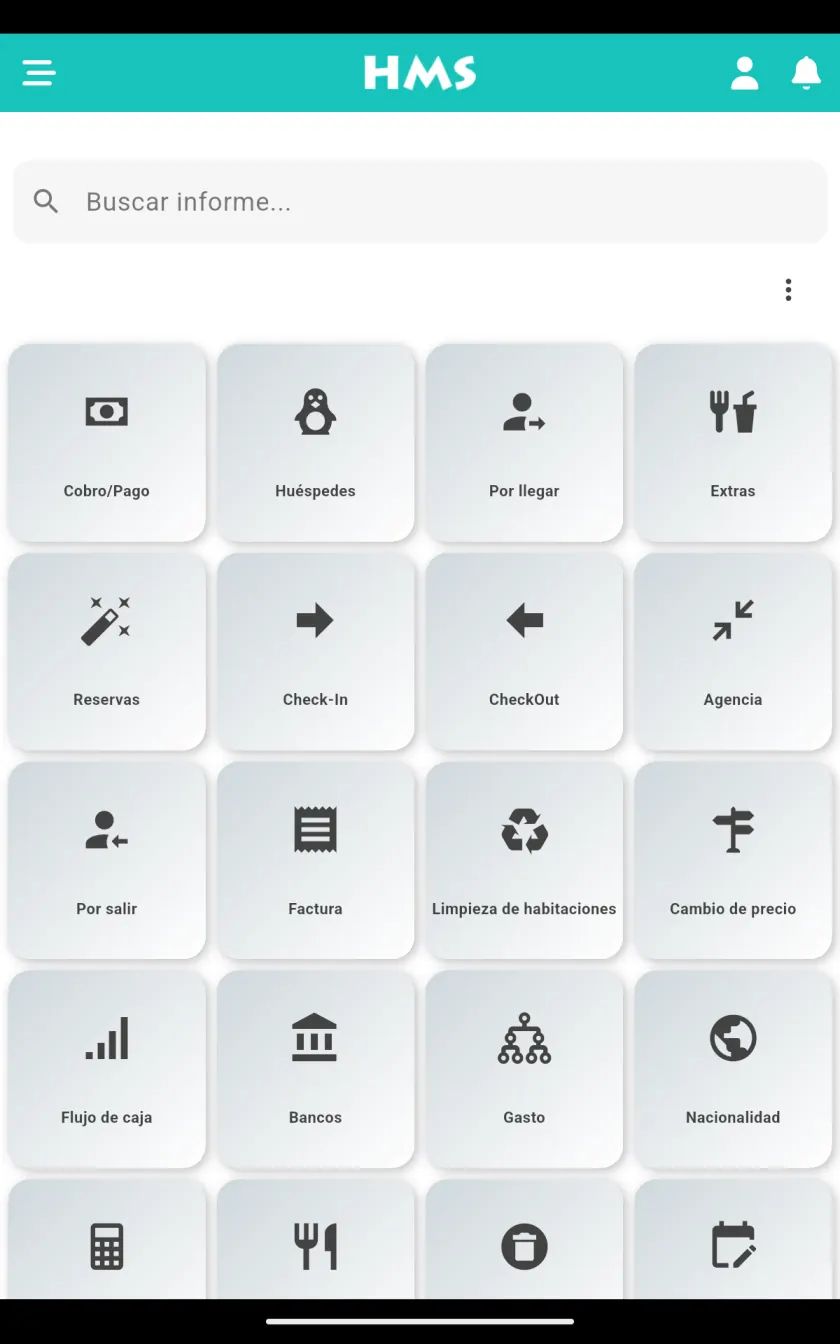 Aplicación HMS Flow en Tablet Android — Todos los informes a mano