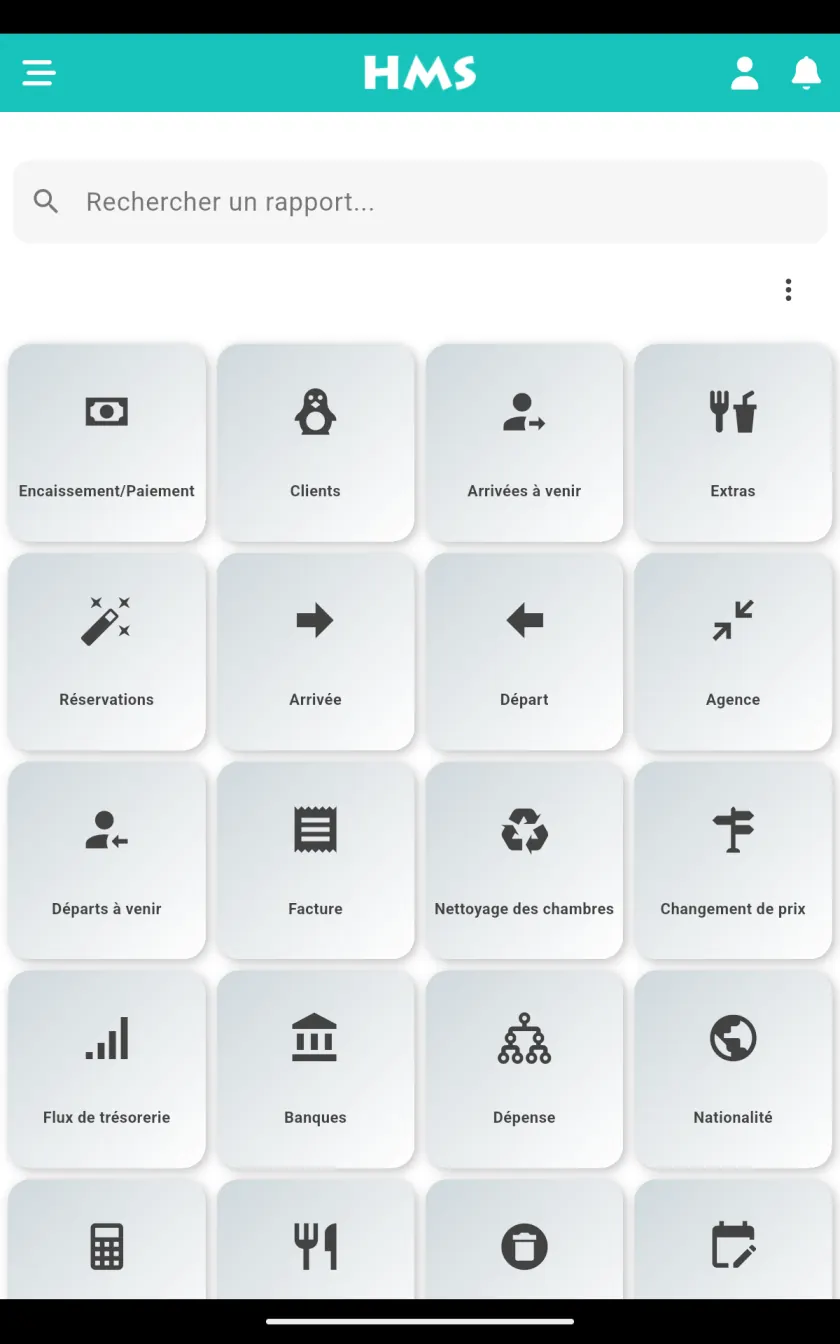 Application HMS Flow sur Tablette Android — Tous les rapports à portée de main