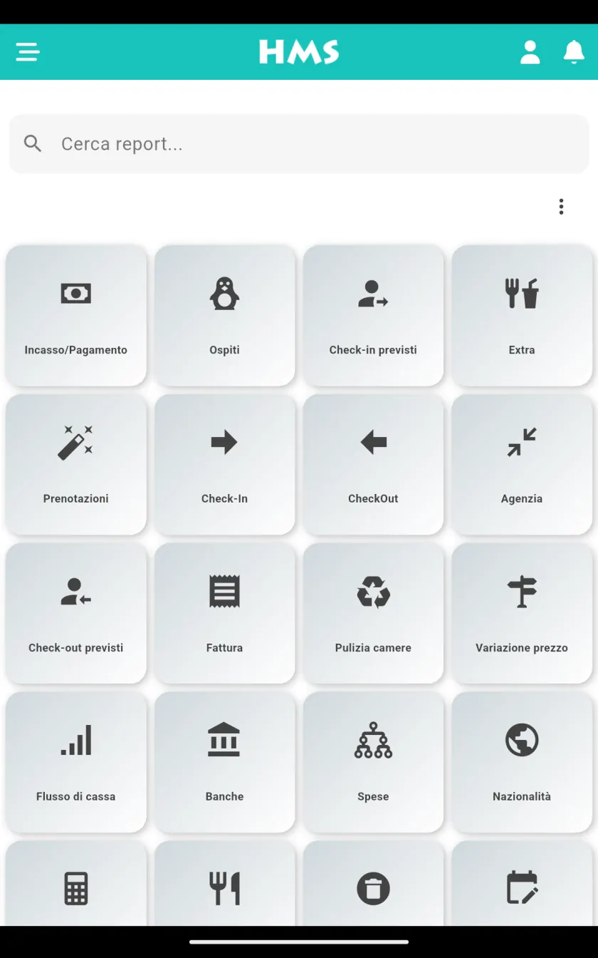 App HMS Flow su Tablet Android — Ogni report a portata di mano