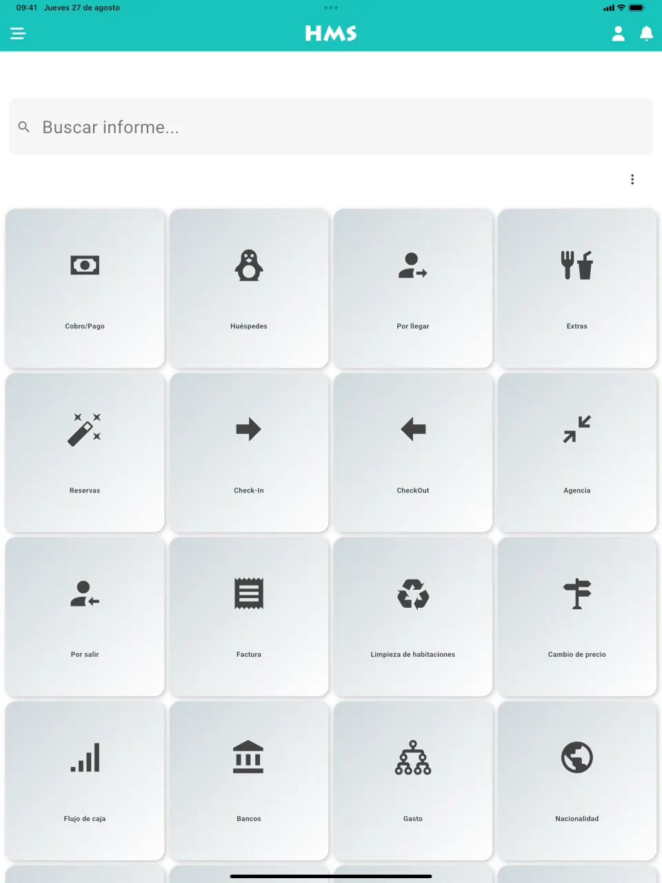 Aplicación HMS Flow en iPad — Todos los informes a mano