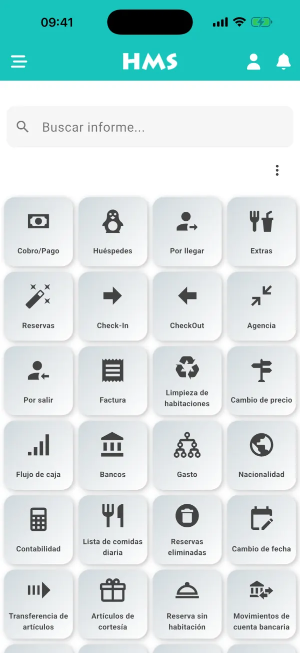 Aplicación HMS Flow en iPhone — Todos los informes a mano