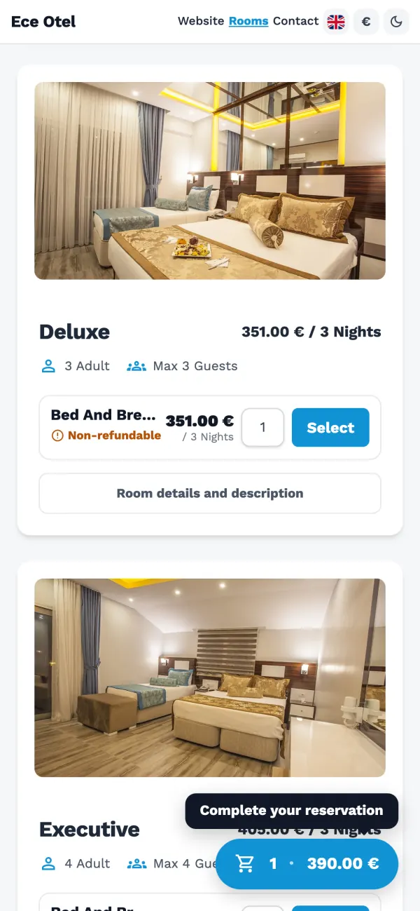 Choose a room — Ece Termal Otel, Pamukkale